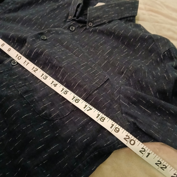 Naked & Famous Mens Rain kimono Regular Shirt. Tagged M but must have shrunk - Picture 7 of 9